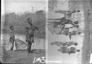 Fishing with baskets, Makulane, Mozambique, ca. 1896-1911