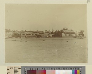 Seafront view of Zanzibar, Tanzania, ca.1901