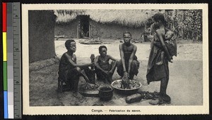 Making soap, Congo, ca.1920-1940