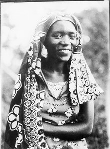 Pare woman in traditional costume, Tanzania, ca.1927-1938