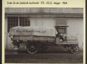 Erster für die Goldküste bestimmter 5To.-A.E.G.-Wagen, 1904