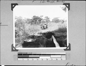 Men building a bridge, Mbozi, Tanzania, 1936