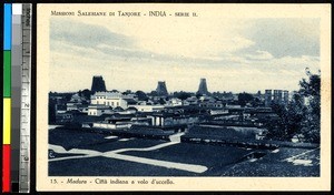 Aerial view of Madura, India, ca.1920-1940