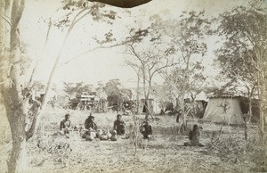 Camp in Leshoma, Northern Rhodesia, Zambia