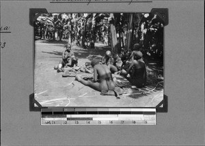 African women producing clothing, Nyasa, Tanzania, 1929