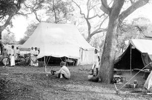 Arcot, South India. Evangelists on a tent trip. (Used as post card 1941- D. Johansen)