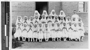 Group of newly baptized girls, Chinnampo, Korea, July, 1931