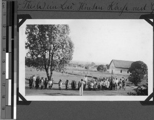 Pupils singing, Sikonge, Unyamwezi, Tanzania, 1933