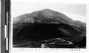 Trappistine monastery and a village on a hill, Hokkaido, Japan, ca. 1920-1940