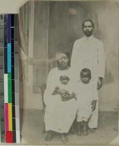 Rakotoarivony and his wife Razainjanahary with their two children, Madagascar