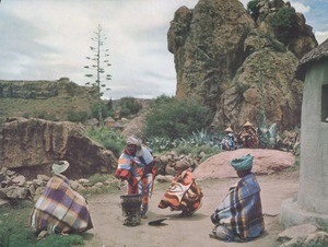 In Lessouto, women preparing a meal