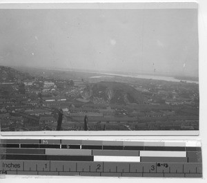 The view from the Mission house at Andong, China, 1928