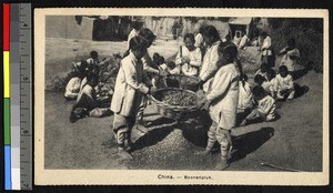Shelling beans, China, ca.1920-1940