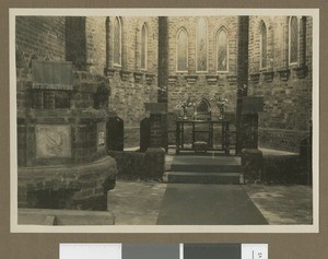 Interior of the new church, Chogoria, Kenya, 1930