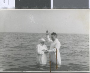 Baptism of woman