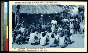 Religious instruction class, Congo, ca.1920-1940