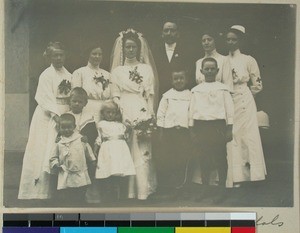 Aagot and Boerge Hodneland's wedding, Antsirabe, Madagascar, 1912-05-17