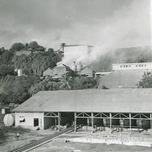 A factory and a boathouse