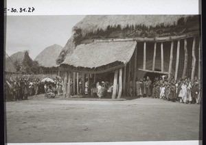 Ceremony in front of the chief's compound