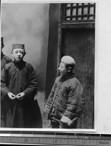 Moslem men in Weichow, Ningxia Huizu Zizhiqu, China, 1936