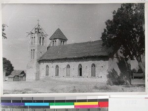 Befandriana Church tower being built, Madagascar