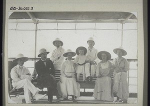 Missionaries on board ship on the way to the Gold Coast and Cameroon