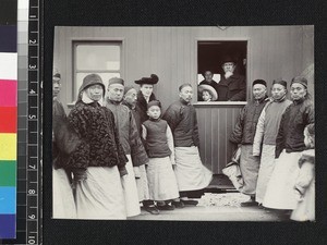 Dr. Griffith John on train, Xiaogan, China, ca. 1911