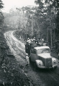 Road from Ndjole to Oyem, in Gabon