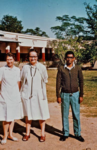 Rajadighi Christian Hospital, West Bengal, North India. From left to right: The Norwegian Missi