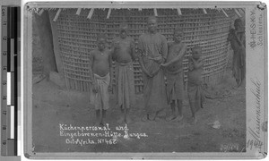 Kitchen staff and hut, Rungwe, Tanzania