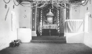 Tamil Nadu, South India. Suviseshapuram Church, from inside. (Used in: DMS Årbog no. 37 (1936).)