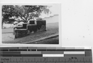 A memorial at a pagan cemetery at Danzhu, China, 1937