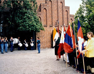 Landsmødet i Haslev 1997. Gudstjeneste ved landsmødet på Haslev udvidede Højskole