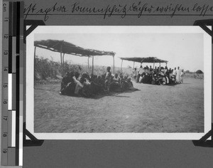 Celebrating the inauguration of Vukuga's chapel, Usoke, Unyamwezi, Tanzania, 1933