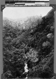 Rumakali River in the Kinga mountains, Nyasa, Tanzania, ca. 1898-1914