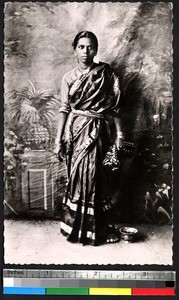 Portrait of a woman, Madura, India, ca.1920-1940