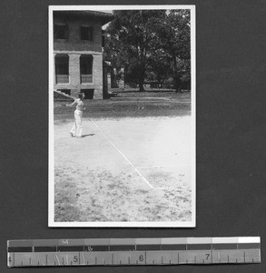 Playing tennis, Shaowu, Fujian, China, 1939