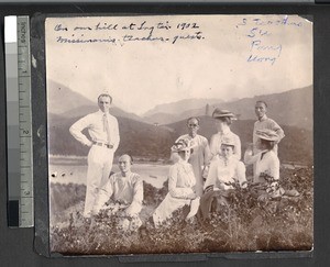 Edward and Grace Smith with coworkers, Ing Tai, Fujian, China, ca. 1902