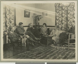 Visitors to the mission, Chogoria, Kenya, ca.1924