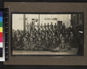 Children in classroom, Mailu, Papua New Guinea, ca.1905