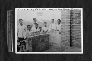 Nature study exhibits at camp for boys, Fuzhou, Fujian, China,ca.1915-1920