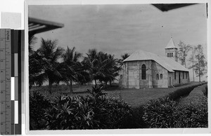 Exterior view of a church, Cameroon, Africa, 1932