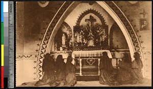 Indigenous sisters inside a chapel, Uganda, ca.1920-1940