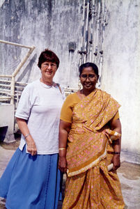 Madras/Chennai, Tamil Nadu. During re-building of Park Town Mission High School, 1986-87. Missi