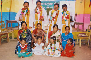 Bangladesh Lutheran Church/BLC, July 1994. The four Supervising Pastors after the ordination. F