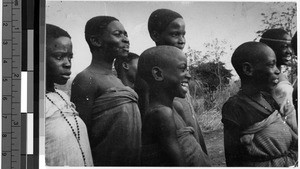 Close-up of a group of children, Africa, May 1947