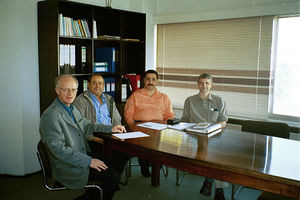 FBG Family Bookshop Head Office in Limassol, Cyprus, from left: Jørgen Nørgaard Pedersen, Abdul