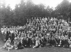 Country Woman sitting (DMS woman circles and YWCA) in Nyborg Strand 1935