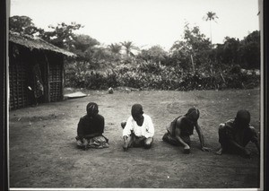 How schoolchildren learn to write in the sand. In Moliko