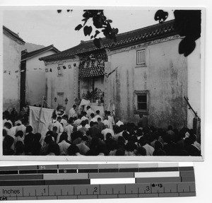 An outdoor benediction in Soule, China, 1933